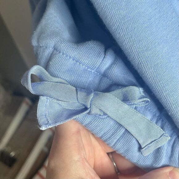 Lou & Grey Side Tie Elastic Waist Sweatshirt Periwinkle Hydrangea M - Picture 8 of 10
